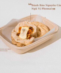 Bánh bao nguyên cám chay ngũ vị sốt điều Phomai